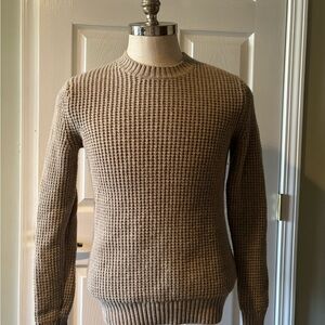 Banana Republic Men's Waffle Knit Crewneck Sweater - Tan